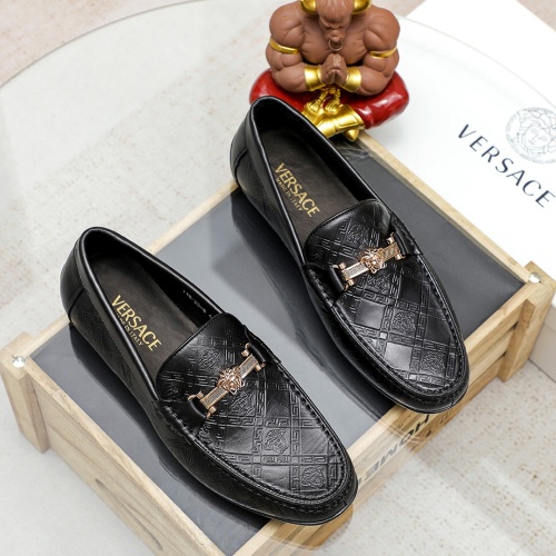 Wholesale Versace Leather Shoes For Men #1209497 $68.00 USD, Wholesale Quality Replica Versace Leather Shoes