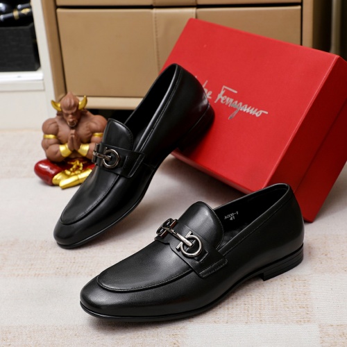 Wholesale Salvatore Ferragamo Leather Shoes For Men #1209503 $80.00 USD, Wholesale Quality Replica Salvatore Ferragamo Leather Shoes