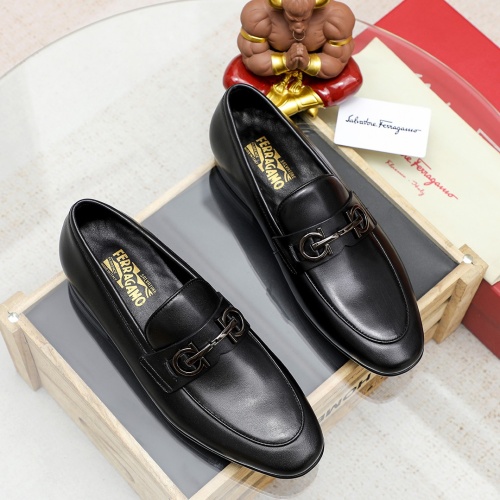 Replica Salvatore Ferragamo Leather Shoes For Men #1209503 $80.00 USD for Wholesale