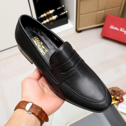 Replica Salvatore Ferragamo Leather Shoes For Men #1209509 $80.00 USD for Wholesale