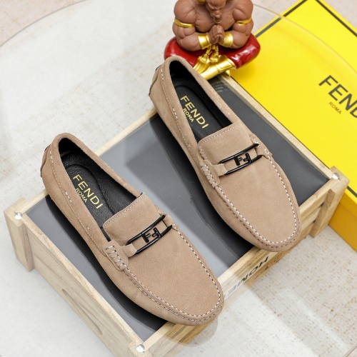 Wholesale Fendi Leather Shoes For Men #1209517 $72.00 USD, Wholesale Quality Replica Fendi Leather Shoes