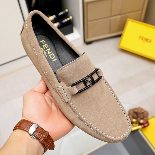 Replica Fendi Leather Shoes For Men #1209517 $72.00 USD for Wholesale