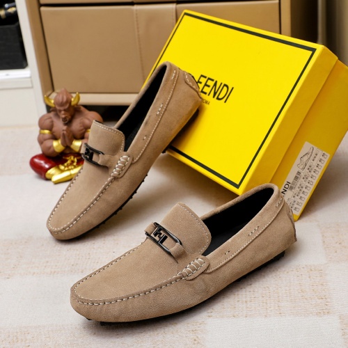 Replica Fendi Leather Shoes For Men #1209517 $72.00 USD for Wholesale