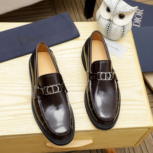 Replica Christian Dior Leather Shoes For Men #1209539 $92.00 USD for Wholesale