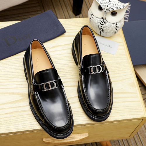 Replica Christian Dior Leather Shoes For Men #1209541 $92.00 USD for Wholesale