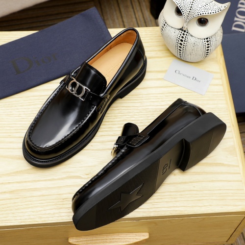 Replica Christian Dior Leather Shoes For Men #1209541 $92.00 USD for Wholesale