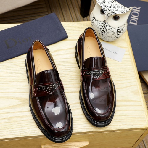 Replica Christian Dior Leather Shoes For Men #1209549 $92.00 USD for Wholesale