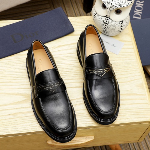 Replica Christian Dior Leather Shoes For Men #1209551 $92.00 USD for Wholesale