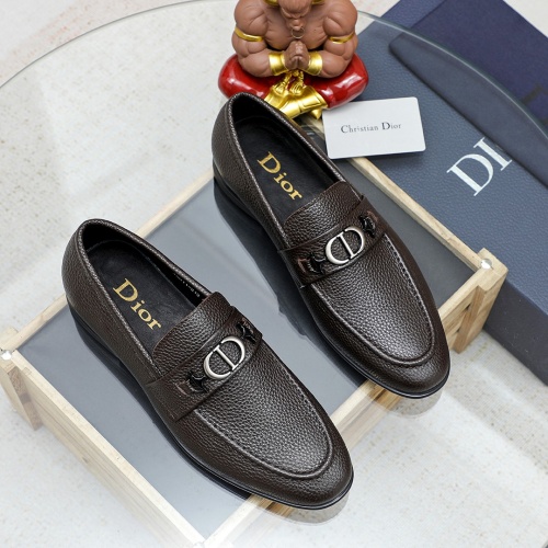 Replica Christian Dior Leather Shoes For Men #1209552 $82.00 USD for Wholesale