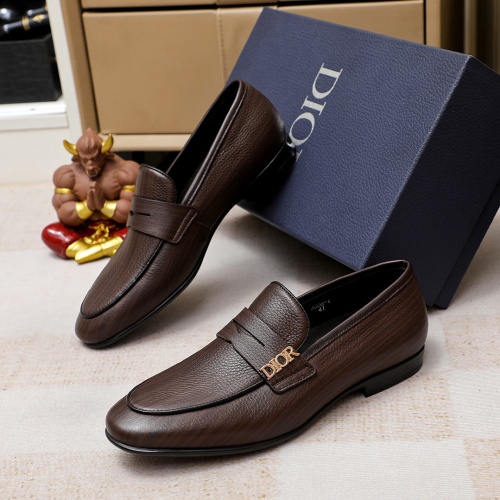 Wholesale Christian Dior Leather Shoes For Men #1209554 $80.00 USD, Wholesale Quality Replica Christian Dior Leather Shoes