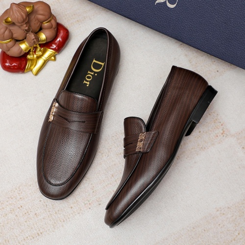 Replica Christian Dior Leather Shoes For Men #1209554 $80.00 USD for Wholesale