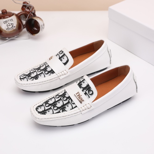 Wholesale Christian Dior Leather Shoes For Men #1209555 $72.00 USD, Wholesale Quality Replica Christian Dior Leather Shoes