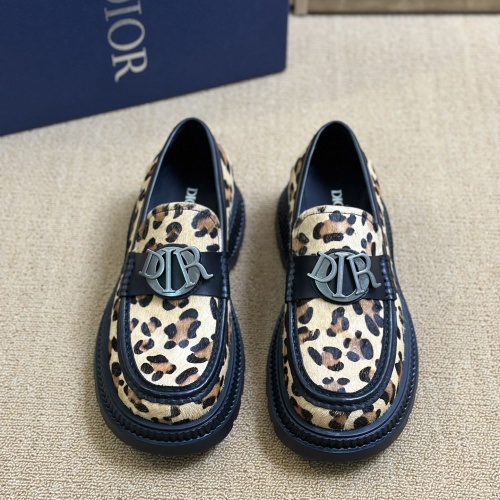 Replica Christian Dior Leather Shoes For Men #1209558 $130.00 USD for Wholesale