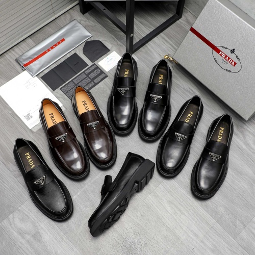 Replica Prada Leather Shoes For Men #1209570 $85.00 USD for Wholesale