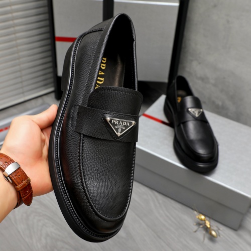 Replica Prada Leather Shoes For Men #1209570 $85.00 USD for Wholesale