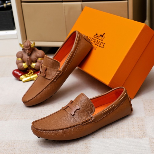 Wholesale Hermes Leather Shoes For Men #1209632 $72.00 USD, Wholesale Quality Replica Hermes Leather Shoes