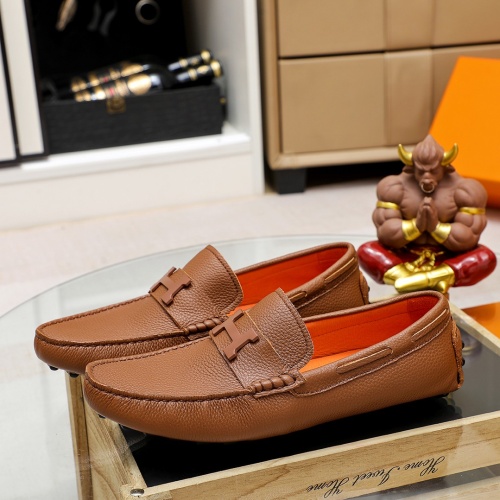 Replica Hermes Leather Shoes For Men #1209632 $72.00 USD for Wholesale