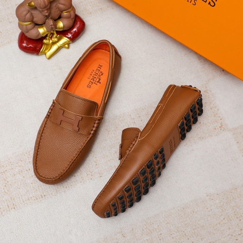 Replica Hermes Leather Shoes For Men #1209632 $72.00 USD for Wholesale