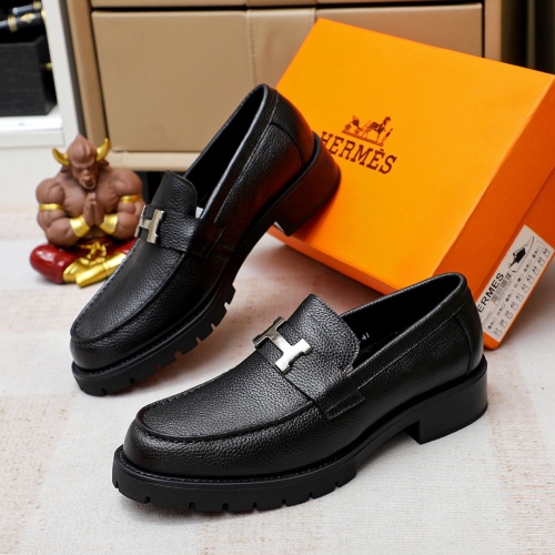 Wholesale Hermes Leather Shoes For Men #1209637 $82.00 USD, Wholesale Quality Replica Hermes Leather Shoes