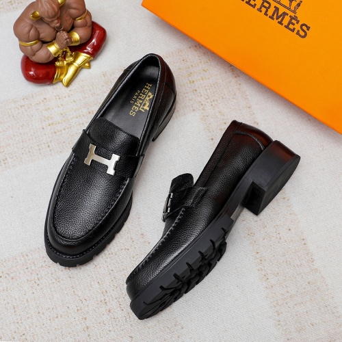 Replica Hermes Leather Shoes For Men #1209637 $82.00 USD for Wholesale