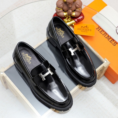 Replica Hermes Leather Shoes For Men #1209638 $82.00 USD for Wholesale