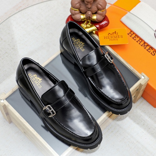 Replica Hermes Leather Shoes For Men #1209642 $82.00 USD for Wholesale