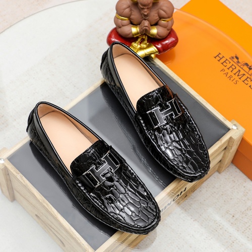 Wholesale Hermes Leather Shoes For Men #1209644 $68.00 USD, Wholesale Quality Replica Hermes Leather Shoes