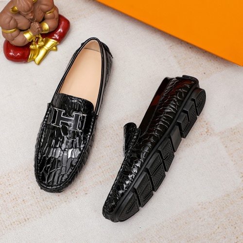 Replica Hermes Leather Shoes For Men #1209644 $68.00 USD for Wholesale