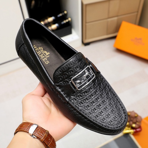 Replica Hermes Leather Shoes For Men #1209646 $68.00 USD for Wholesale