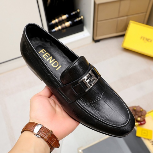 Replica Fendi Leather Shoes For Men #1209663 $80.00 USD for Wholesale