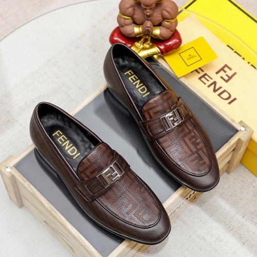 Wholesale Fendi Leather Shoes For Men #1209665 $80.00 USD, Wholesale Quality Replica Fendi Leather Shoes