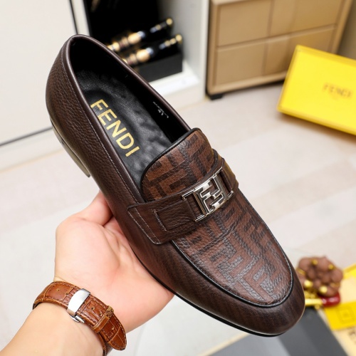 Replica Fendi Leather Shoes For Men #1209665 $80.00 USD for Wholesale