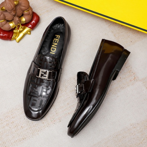 Replica Fendi Leather Shoes For Men #1209667 $80.00 USD for Wholesale