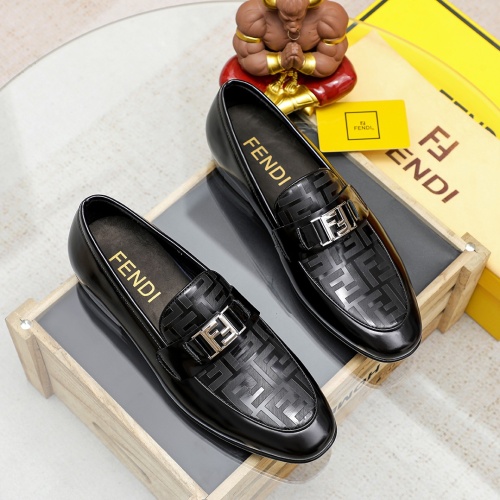 Wholesale Fendi Leather Shoes For Men #1209668 $80.00 USD, Wholesale Quality Replica Fendi Leather Shoes