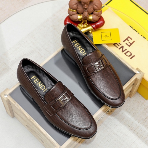 Wholesale Fendi Leather Shoes For Men #1209673 $80.00 USD, Wholesale Quality Replica Fendi Leather Shoes