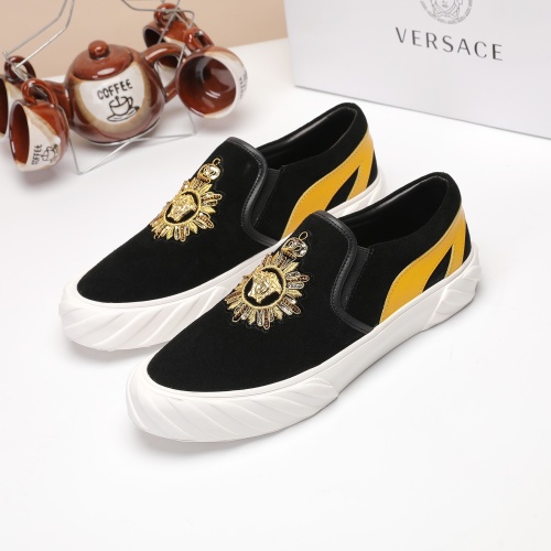 Wholesale Versace Casual Shoes For Men #1209685 $68.00 USD, Wholesale Quality Replica Versace Casual Shoes