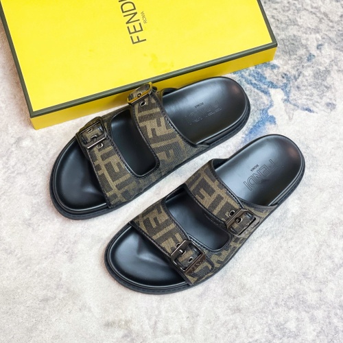 Replica Fendi Slippers For Men #1209883 $56.00 USD for Wholesale