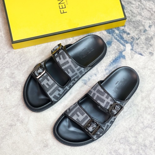 Replica Fendi Slippers For Men #1209884 $56.00 USD for Wholesale