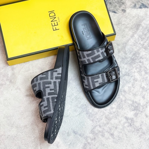 Replica Fendi Slippers For Men #1209884 $56.00 USD for Wholesale