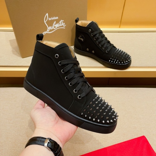 Wholesale Christian Louboutin High Top Shoes For Men #1209936 $85.00 USD, Wholesale Quality Replica Christian Louboutin High Top Shoes