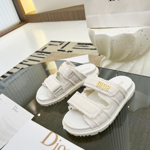 Wholesale Christian Dior Slippers For Women #1209958 $92.00 USD, Wholesale Quality Replica Christian Dior Slippers