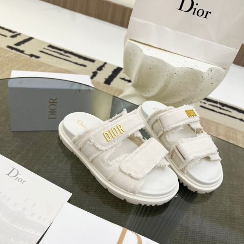 Replica Christian Dior Slippers For Women #1209958 $92.00 USD for Wholesale