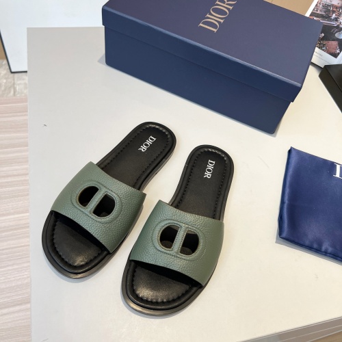 Replica Christian Dior Slippers For Men #1210004 $80.00 USD for Wholesale