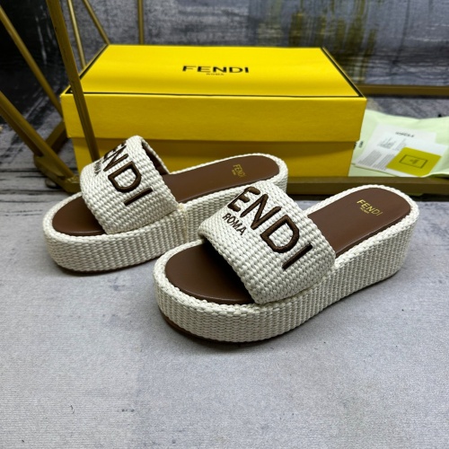 Wholesale Fendi Slippers For Women #1210006 $88.00 USD, Wholesale Quality Replica Fendi Slippers