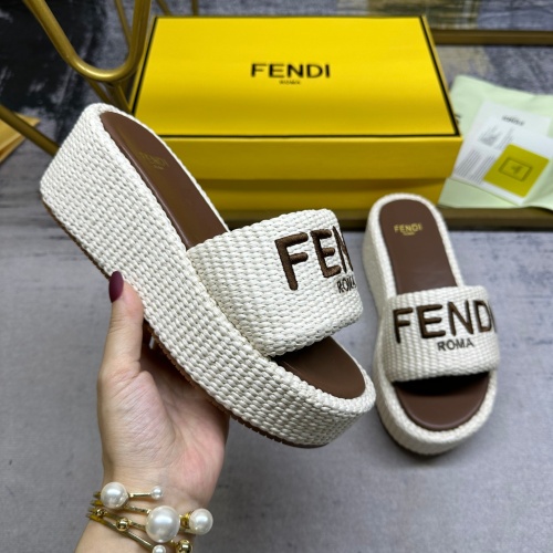 Replica Fendi Slippers For Women #1210006 $88.00 USD for Wholesale