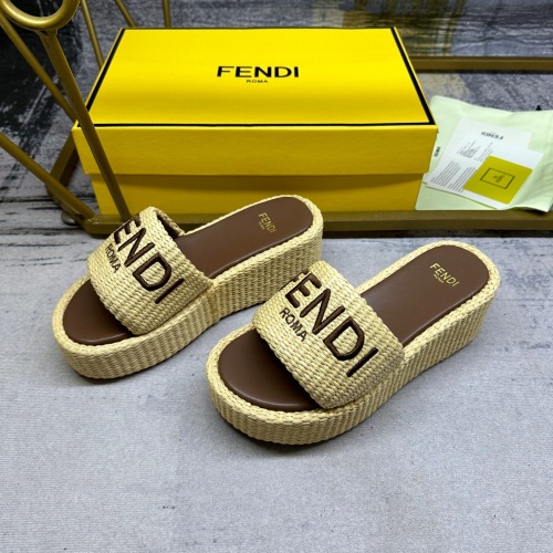 Wholesale Fendi Slippers For Women #1210007 $88.00 USD, Wholesale Quality Replica Fendi Slippers