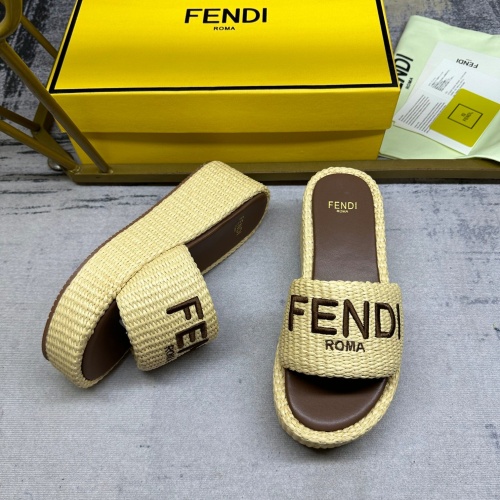 Replica Fendi Slippers For Women #1210007 $88.00 USD for Wholesale