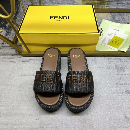 Replica Fendi Slippers For Women #1210008 $88.00 USD for Wholesale