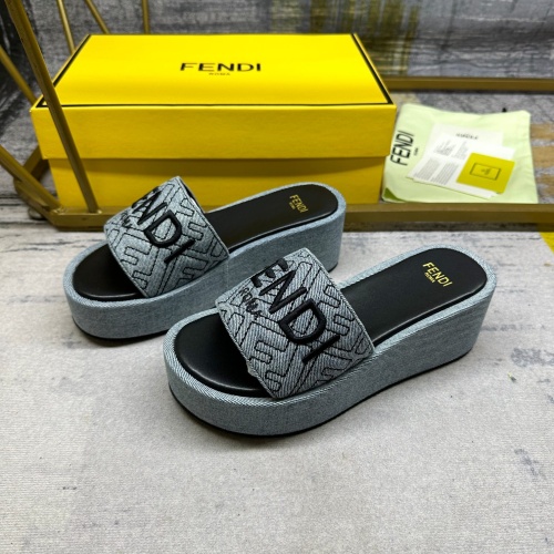 Wholesale Fendi Slippers For Women #1210011 $85.00 USD, Wholesale Quality Replica Fendi Slippers