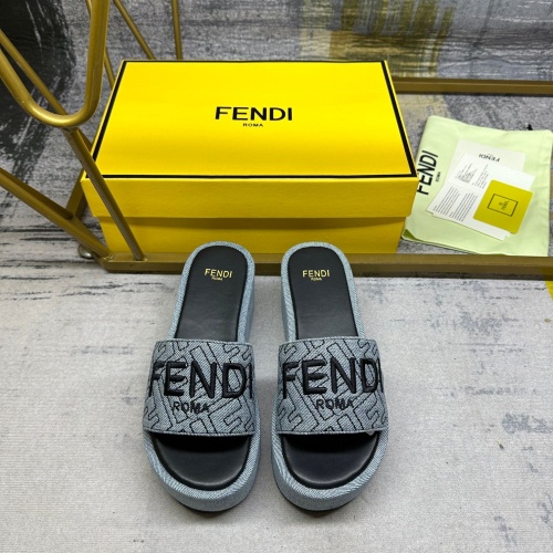 Replica Fendi Slippers For Women #1210011 $85.00 USD for Wholesale